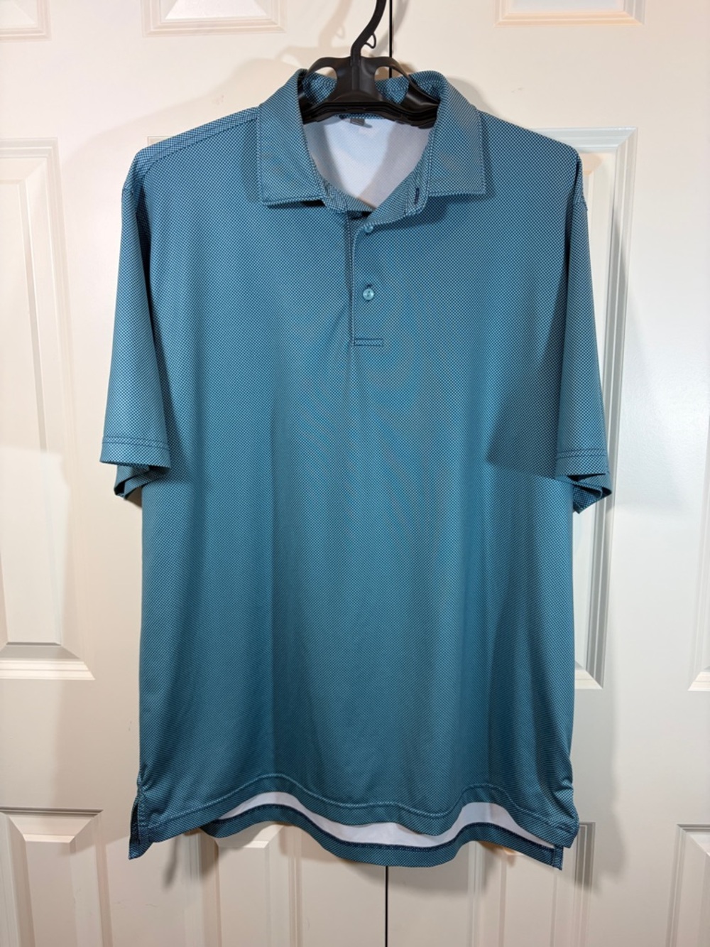 Peter Millar Men's Teal Short-Sleeve Performance Polo